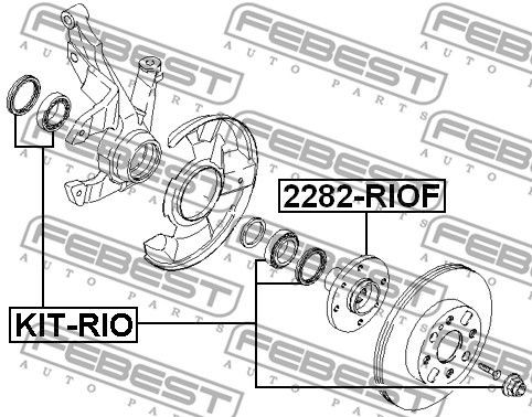 Подшипники полуоси комплект KIT-RIO KIT-RIO FEBEST