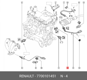 Датчик температуры воздуха RENAULT Logan (04-) наружного OE 7700101451 RENAULT