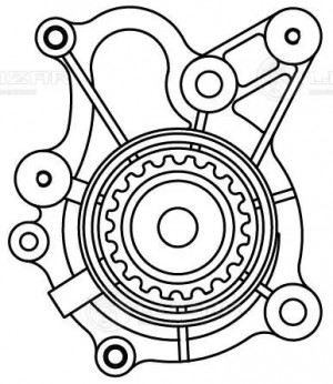 Насос водяной для а/м Hyundai Tucson (04-)/Kia Sportage (04-) 2.0CRDi крыльчатка LWP0827 LUZAR