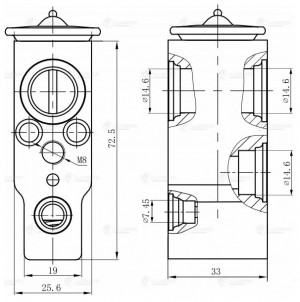 Клапан расш. кондиционера (ТРВ) для а/м Hyundai Getz (02-) (LTRV 0802) LTRV0802 LUZAR