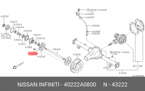 Шпилька колеса 40222-A0800 40222-A0800 NISSAN