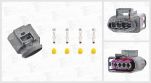 Разъём 4х контактный К-тация: 4-pin, 4 уплотнения, фиксатор 7771993 TE PARTS