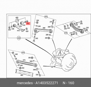 болт развальный!\ MB C (W203) A 140 352 22 71 MERCEDES BENZ