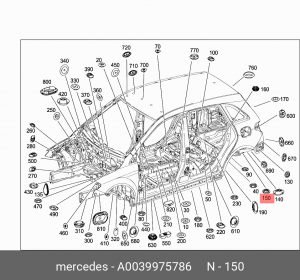 Заглушка A 003 997 57 86 MERCEDES BENZ