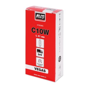 Лампа 24V C10W SV8.5-8 41мм. AVS A78336S AVS