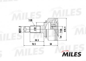 ШРУС наружный HONDA JAZZ 1.4 02-08 (GKN 304683) GA20157 GA20157 MILES