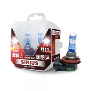 к-т ламп! галогенных SIRIUS/NIGHT WAY/ PB H11 12V 55W, 2шт.\ A78945S AVS