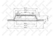 диск тормозной задний!\ Saab 900/9000 2.0-3.0 87> 6020-4107-SX STELLOX