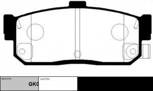 Колодки тормозные Primera 1990 ~ 1997 зад.прав.лев. (старый арт. CKSS-2) GK0976 GK0976 CTR