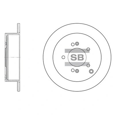 Диск тормозной Hyundai Santa Fe/Trajet/Tuscon 2.0-2.7 01 SD1052 SD1052 SANGSIN