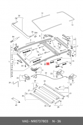 Болт VW AUDI OE N 907 378 03 VAG