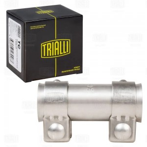 Хомут глушителя трубчатый с муфтой D=43 мм L=125 мм нержавеющая сталь 304 SS TC43SS TRIALLI