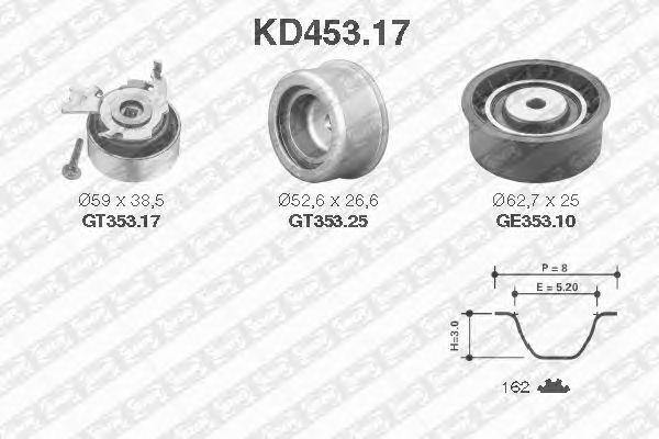 Комплект ГРМ KD453.17 KD45317 NTN SNR