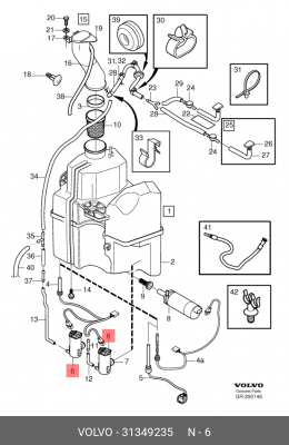 НАСОС ОМЫВАТЕЛЯ 31349235 VOLVO