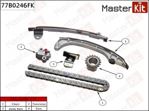 Комплект цепи ГРМ TOYOTA Camry (V50)/Camry (V70)/RAV4 (ZSA4) 2.5 2AR-FE 11- MAST 77B0246FK MASTER KIT