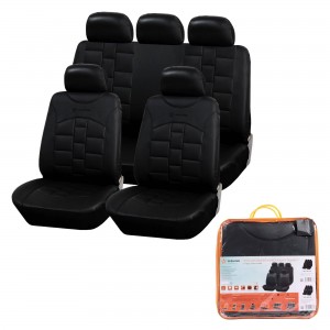 Авточехлы универсальные экокожа черные (11 предм.) Monarch AIRLINE ACS-UEL-04 AIRLINE