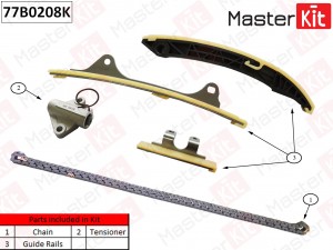 Комплект цепи ГРМ Hyundai/Kia I20/SOLARIS G4LC 2017- 77B0208K 77B0208K MASTER KIT