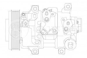 компрессор кондиционера!\ Toyota Corolla/Avensis/Auris LCAC 19D4 LUZAR