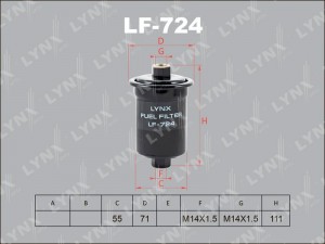 Фильтр топливный LF-724 LYNXAUTO