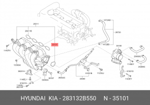 HYUNDAI SOLARIS (2010>)/KIA RIO (2011>) 283132B550 HYUNDAI KIA