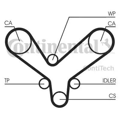 ремень ГРМ!\ Hyundai Santa Fe, KIA Carnival, Magentis 2.7 06> CT-1175 CONTITECH