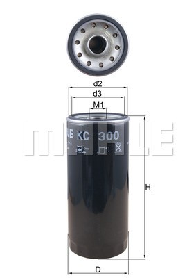 Фильтр топливный RVI Premium II TR/PR, Kerax /DXi 11/13, Magnum DXi 12/13; VOLVO KC300 MAHLE KNECHT