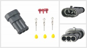 Разъём 3 pin универс. КамАЗ 7810338 TE PARTS