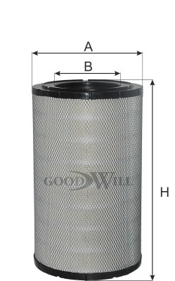 Фильтр воздушный (внешний) AG1019 AG 1019 GOODWILL