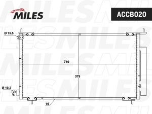 Радиатор кондиционера (паяный) HONDA CR-V 2.0/2.4 02-) ACCB020 ACCB020 MILES