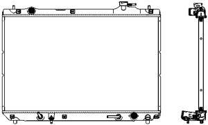 Радиатор TOYOTA HIGHLANDER 01-07 34611018 34611018 SAKURA