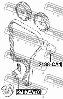 ролик обводной ремня ГРМ!\ Renault, Volvo S40-S80 1.6-2.5 91> 2188-CA1 FEBEST