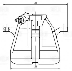 Суппорт торм. Audi 80 (91-) перед. лев. d=54мм (CF 205301) CF 205301 TRIALLI