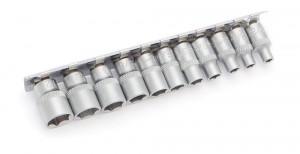 Набор головок 1/4" 11пр (6гр;  5/32"-1/2"; планка) дюймовых (Дело Техники) 600411 DELO TEHNICI