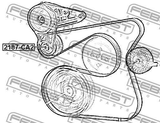 Ролик натяжной FORD MONDEO CA2 2007-2014 2187-CA2 2187-CA2 FEBEST