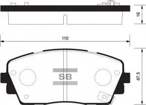 Колодки тормозные KIA PICANTO 11- передние SP1405 SP1405 SANGSIN