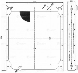 Радиатор HOWO Sinotruk (07-) (дв.WD615) алюминиевый LUZAR LRC 3065 LUZAR