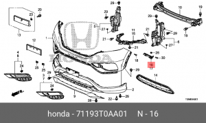 КРОНШТЕЙН ПР 71193-T0A-A01 71193T0AA01 HONDA
