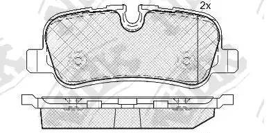 Колодки тормозные LAND ROVER Discovery,Range Rover Sport задние (4шт.) NIBK PN0485 NIBK