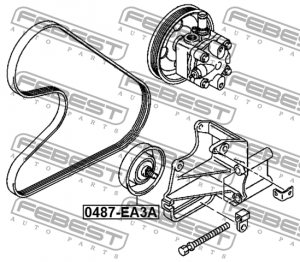 Ролик натяжной MITSUBISHI GALANT SALOON EA2-6A 1996.10-2003.05 0487-EA3A 0487-EA3A FEBEST