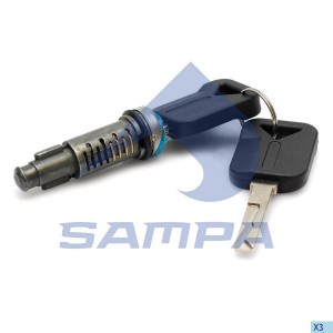 Личинка VOLVO FH12 замка двери (личинка+2 ключа) SAMPA 034.142 SAMPA