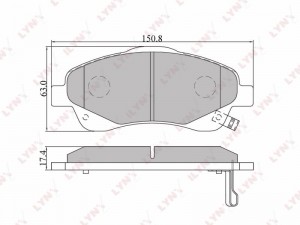 Колодки тормозные дисковые передние BD-7548 LYNXAUTO