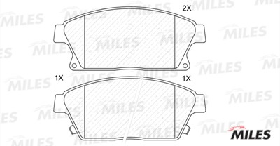 Колодки тормозные передние (без датчика) (Смесь Semi-Metallic) (CHEVROLET CRUZE  E100096 MILES