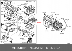 Фильтр салонный 7803A112 7803A112 MITSUBISHI