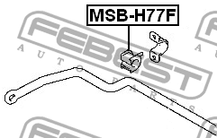 Втулка переднего стабилизатора D23 MSB-H77F FEBEST
