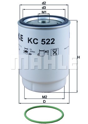 Фильтр топливный MAN TGX,TGS KC522D MAHLE KNECHT