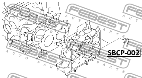 Прокладка SUBARU Forester свечного колодца FEBEST SBCP-002 FEBEST