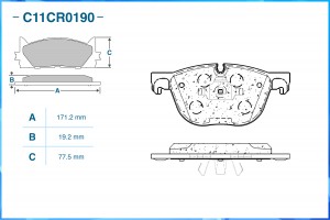 Тормозные колодки передние Low Metallic C11CR0190 C11CR0190 CWORKS