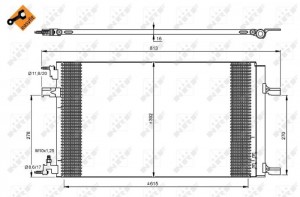 Радиатор кондиционера OPEL Astra J (09-) NRF 35919 NRF