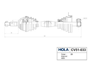 RENAULT LOGAN II (2014>) CV51-033 HOLA