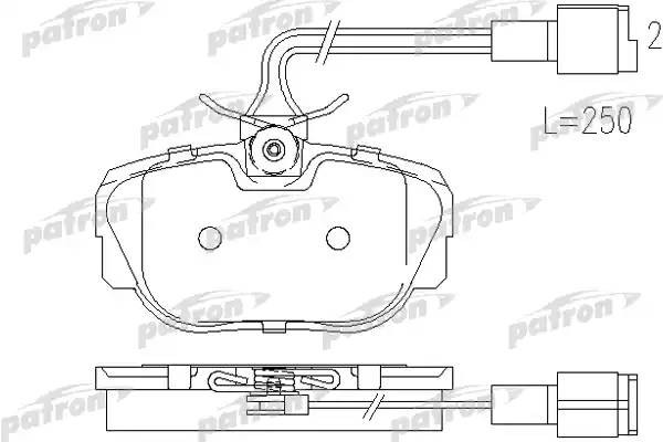 Колодки тормозные BMW 3 (E30) передние (4шт.) PATRON PBP660 PATRON
